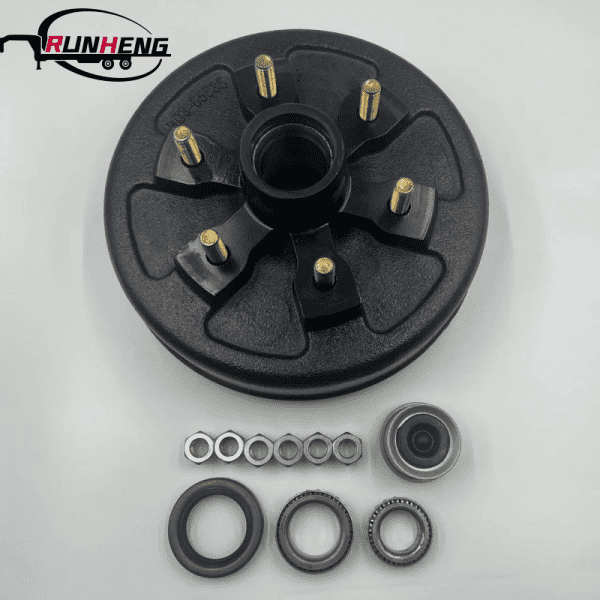 3.5K 10" 5 on 4.50 Drum; Bearing;L44649/L68149: 1/2-20 Press In Studs - Image 2