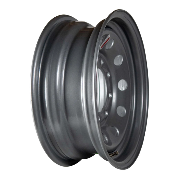 16" x 6" - 8 Lug Silver Mod Solid Steel Trailer Wheel - 8 x 6.5" Single - Image 2