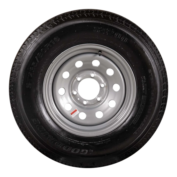 16" 10 ply Radial Trailer Tire & Wheel - ST 235/80 R16 6 Lug (Silver Mod)