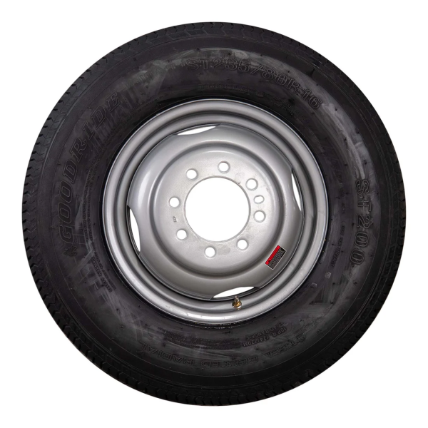 16" 10 ply Radial Trailer Tire & Wheel - ST 235/80 R16 8 lug Dual - Image 2