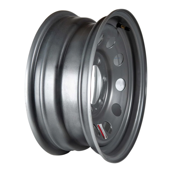 15" x 6" - 6 Lug Silver Mod Solid Steel Trailer Wheel - 6 x 5.5" Single - Image 3