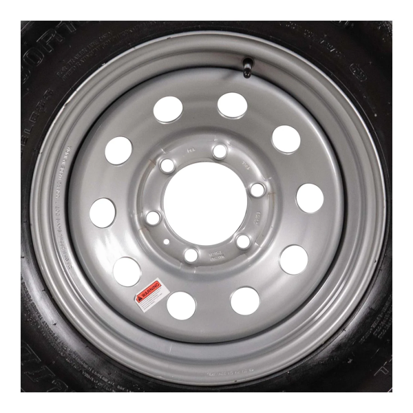 16" 10 ply Radial Trailer Tire & Wheel - ST 235/80 R16 6 Lug (Silver Mod) - Image 4