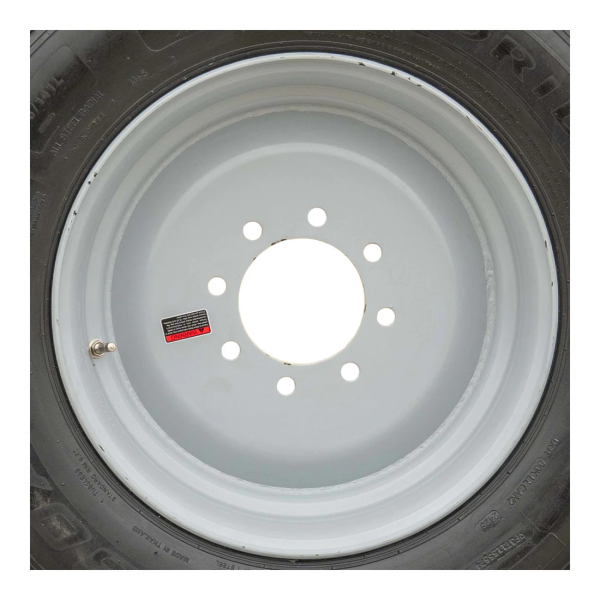 17.5" 18 ply Radial Trailer Tire & Wheel - ST 235/75R17.5 8 Lug (Super Single Silver Solid) - Image 4
